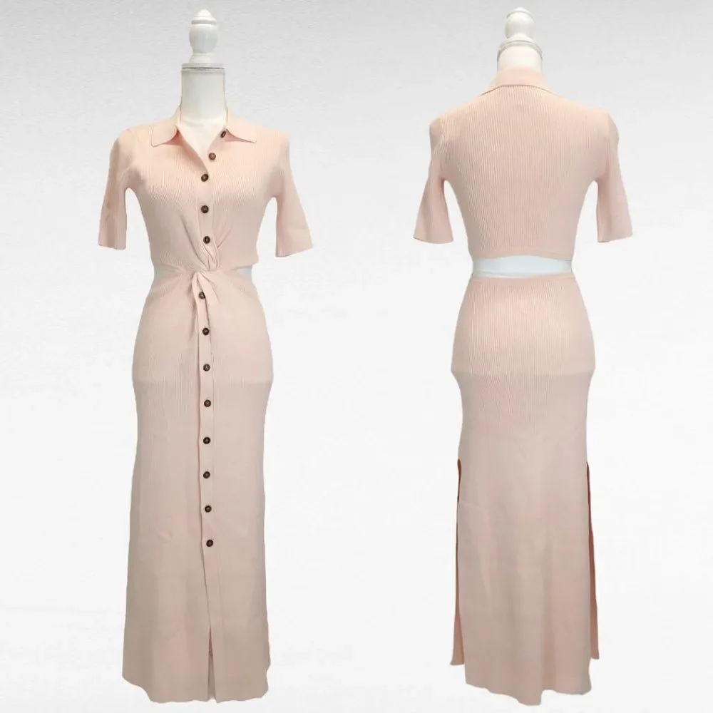 Significant Other Delta Knit Dress in Apricot - Picture 4 of 11